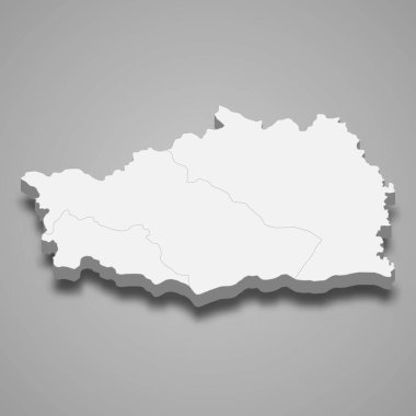 Kedougou 3d izometrik haritası Senegal 'in bir bölgesidir.