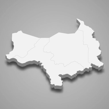 Tambacounda 3d izometrik haritası Senegal 'in bir bölgesidir.