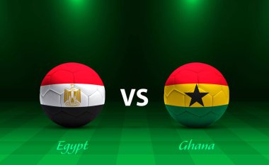 Mısır, Gana futbol skor tablosuna karşı futbol Afrika turnuvası 2023 için bir şablon yayınladı.