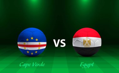 Cape Verde, Mısır Futbol Skorbord 'una karşı Futbol Afrika Turnuvası 2023 Şablonu
