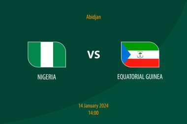 Nijerya - Ekvator Ginesi futbol skor tablosu futbol Afrika turnuvası 2023 için yayın şablonu