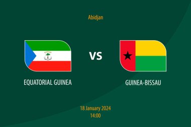 Ekvator Ginesine karşı Gine-Bissau futbol skor tablosu futbol afrika turnuvası 2023 için yayın şablonu