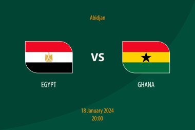 Mısır, Gana futbol skor tablosuna karşı futbol Afrika turnuvası 2023 için bir şablon yayınladı.