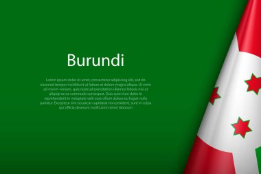 Burundi ulusal bayrağı telif uzayı ile koyu arkaplanda izole edildi