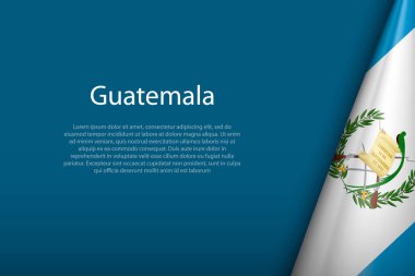 Guatemala ulusal bayrağı telif uzayı ile koyu arkaplanda izole edildi