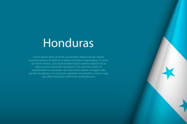 Honduras ulusal bayrağı telif uzayı ile koyu arkaplanda izole edildi