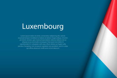 Lüksemburg ulusal bayrağı telif uzayı ile karanlık arka planda izole edildi