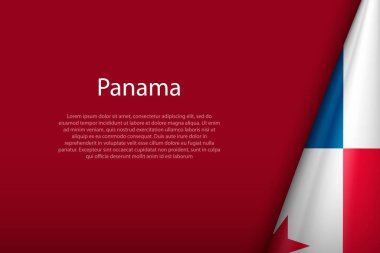 Panama ulusal bayrağı telif uzayı ile koyu arkaplanda izole edildi