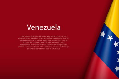 Venezuela ulusal bayrağı, telif uzayı ile karanlık arka planda izole edildi