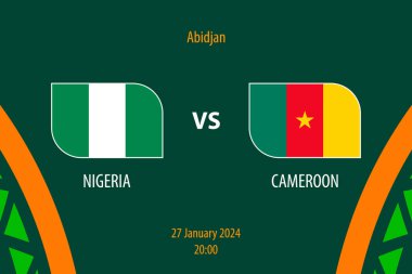Nijerya - Kamerun futbol skor tablosu 2023 futbol Afrika turnuvası için bir şablon yayınladı.