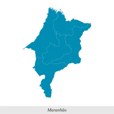 Maranhao haritası, Brezilya 'nın bir eyaletidir.