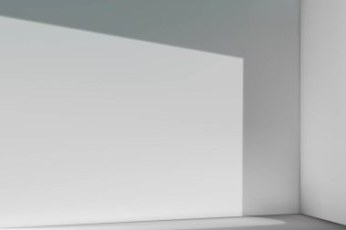 Beyaz Duvardaki Soyut Işık ve Gölge