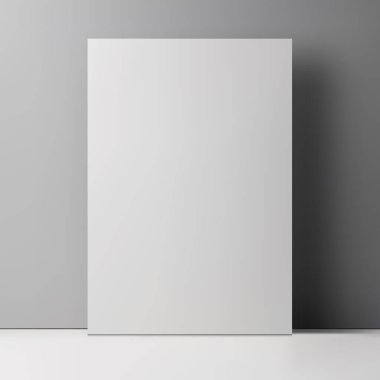 Boş beyaz tuvalin arka planına sahip boş bir iç oda