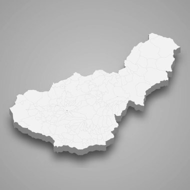3d izometrik Granada İspanya 'nın sınır belediyelerinden biridir.