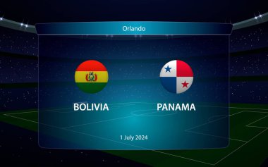 Bolivya Panama 'ya karşı. Amerikan futbol turnuvası 2024, Futbol skorbordu grafik şablonu