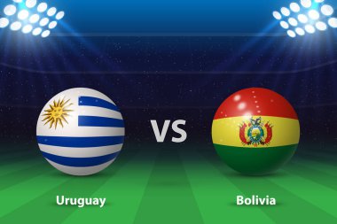 Uruguay Bolivya 'ya karşı. Amerikan futbol turnuvası 2024, Futbol skorbordu grafik şablonu