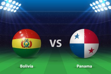 Bolivya Panama 'ya karşı. Amerikan futbol turnuvası 2024, Futbol skorbordu grafik şablonu