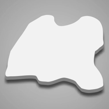 Harari 'nin 3d izometrik haritası Etiyopya' nın bir bölgesidir.