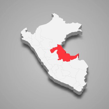  Bölüm, gri bir Peru 3D haritasında kırmızıyla işaretlenmiş