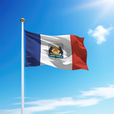 Novgorod dalgalanan bayrağı, Rusya 'nın bayrak direğinin arka planında bulunan bir bölgesidir..