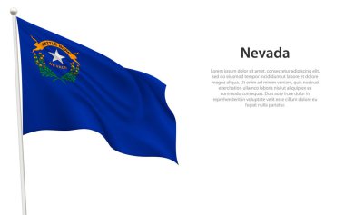 Nevada bayrağı, Amerika Birleşik Devletleri 'nin beyaz arka planında bulunan bir eyalettir.. 