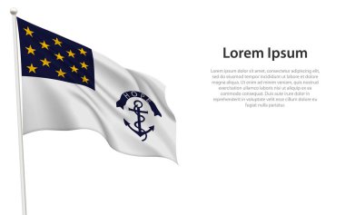 Rhode Island Alayı, Amerikan bağımsızlığını simgeleyen tarihi bayrak sallıyor..