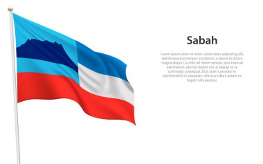 Sabah bayrağı, Malezya 'nın beyaz arka planda bulunan tek bayrağıdır.. 