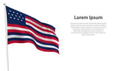 Serapis tarihi bayrak sallıyor, Amerika 'nın erken bağımsızlığını simgeliyor..