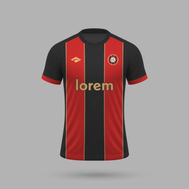 Bournemouth tarzında 3D gerçekçi futbol forması, futbol tişörtü şablonu 2024