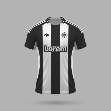 Newcastle tarzı 3D gerçekçi futbol forması, futbol tişörtü şablonu