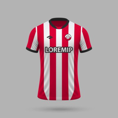 Southampton tarzında 3D gerçekçi futbol forması, futbol tişörtü şablonu 2024