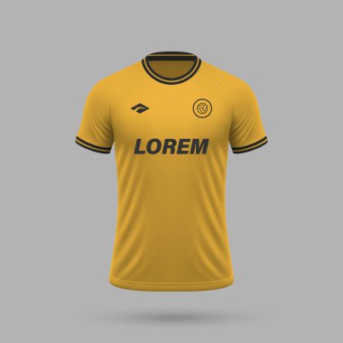Wolverhampton tarzı 3D gerçekçi futbol forması, futbol tişörtü şablonu 2024