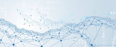 Neural ağ kavramı. Hücreleri bağlantıları ile bağlı. Yüksek teknoloji işlemi. Fütüristik arka plan