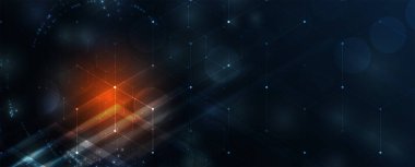 Soyut altıgen arkaplan. Teknoloji çocuk felci tasarımı. Dijital gelecekçi minimalizm. Vektör