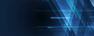 Kuantum işleme. Derin öğrenme yapay zekası. İşletme veya bilim sunumu için gelecekteki yeni teknoloji. Vektör arkaplanı