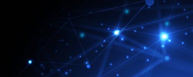 Neural ağ kavramı. Hücreleri bağlantıları ile bağlı. Yüksek teknoloji işlemi. Fütüristik arka plan