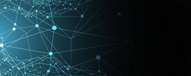 Kuantum işleme. Derin öğrenme yapay zekası. İşletme veya bilim sunumu için gelecekteki yeni teknoloji. Vektör arkaplanı