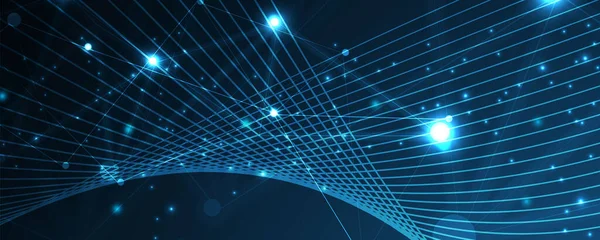 Kwantumverwerking Kunstmatige Intelligentie Toekomstige Nieuwe Technologie Voor Zakelijke Wetenschappelijke Presentatie — Stockvector