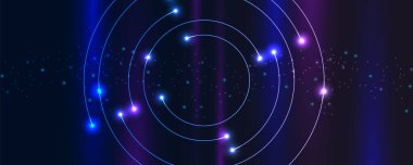 Neural ağ kavramı. Hücreleri bağlantıları ile bağlı. Yüksek teknoloji işlemi. Fütüristik arka plan