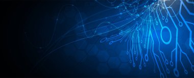 Soyut Yapay Zeka. Bulut hesaplama. Makine öğrenimi. Teknoloji web geçmişi. Sanal konsept geleceksel arkaplan