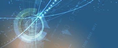 Soyut devre kartı fütüristik teknoloji işleme iş geçmişi