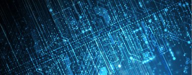 Soyut devre kartı fütüristik teknoloji işleme iş geçmişi