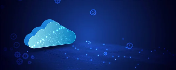 Moderna Tecnologia Cloud Contesto Web Digitale Integrato — Vettoriale Stock