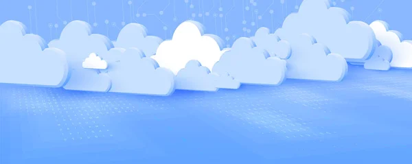 Modern Felhő Technológia Integrált Digitális Webkoncepció Háttér — Stock Vector