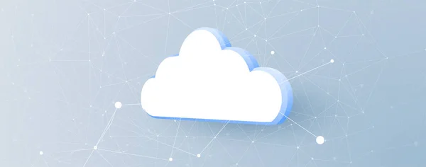 现代云技术 集成数字网络概念背景 — 图库矢量图片