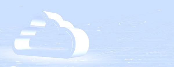 Modern Cloud Technology Integrated Digital Web Concept Background — Stock Vector