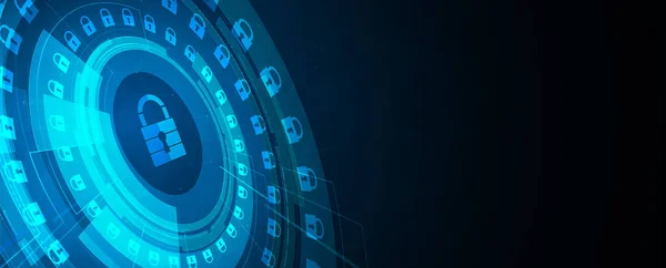 Cybersikkerhed Information Eller Netværksbeskyttelse Fremtidige Webtjenester Inden Cyberteknologi Til Erhvervs – Stock-vektor