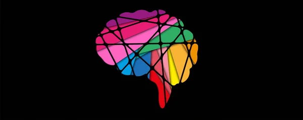 Abstraktní Lidský Mozek Umělá Inteligence Nová Technologie Vědecké Futuristické Zázemí — Stockový vektor
