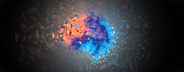 Yapay zeka kavramsal teknoloji Illustration. Fütüristik arka plan