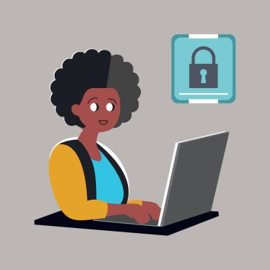 Dizüstü bilgisayarı simgesi, vektörü olan bilgisayar korsanı